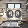 thumbnail image 4 of Yayeee Kitchen Curtains Tier Pair Light Filtering 27"x36" Rod Pocket Short Cafe Window Panel, Beige Astronaut Space, 4 of 7
