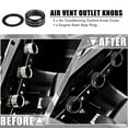 thumbnail image 3 of 4pcs Black Air Conditioner Shift Knob Cover AC Climate Control Start Stop Button Ring for Honda Civic 2022 11th Gen, 3 of 7