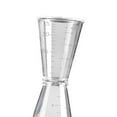 thumbnail image 4 of Eigraketly 1/2 Uds doble transparente Jigger oz taza de resina de plástico leche té café mezcla Oz escala taza de medición Home Bar se aplica Kits de desorden para acampar L Eigraketly  HW5710-02, 4 of 6