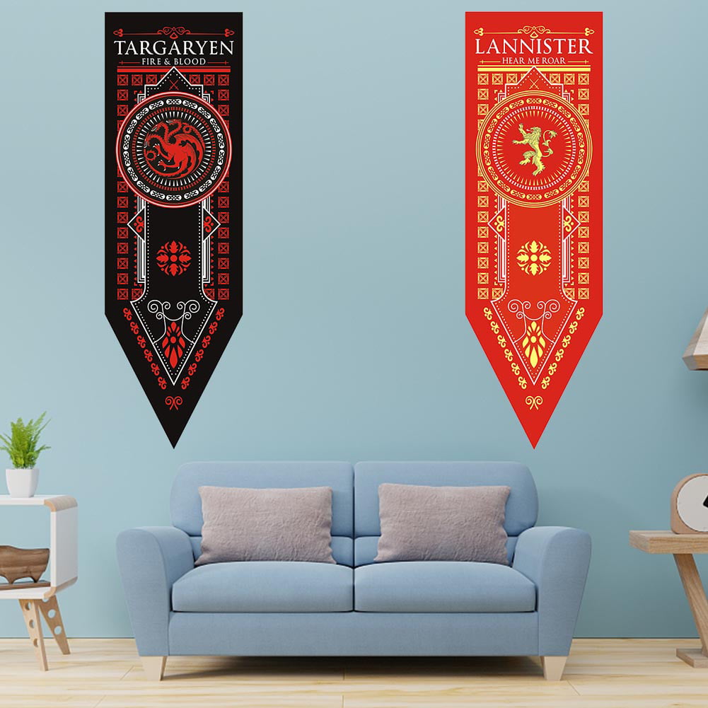 Purple GO2 Game of Thrones House Sigil Tournament Banner 14 18 by 60/45150cm 