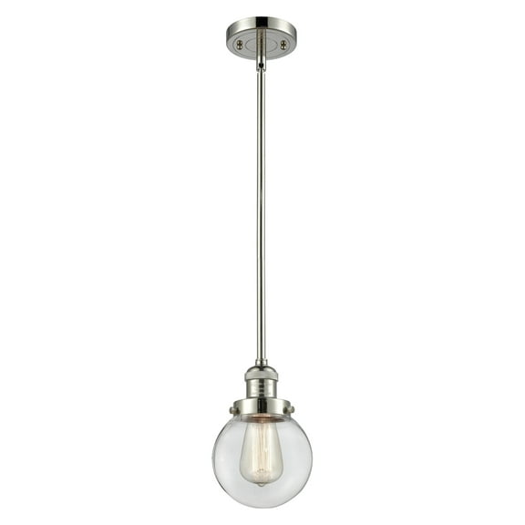 Innovations 1-LT Vintage LED Beacon 6" Mini Pendant - Polished Nickel - 201S-PN-G202-6-LED