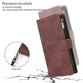 thumbnail image 6 of Tarise Phone Case for Samsung Galaxy A14 5G, Galaxy A14 Wallet Case with Zipper for Women and Men, PU Leather Magnetic Buckle Flip Kickstand Closure Wrist Strap Zipper Card Holder Phone Cases, Coffee, 6 of 8