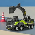 thumbnail image 4 of Diecast Metal Construction Vehicle Toy, Inertia Powered Cement Mixer Truck or Excavator or Dump Truck, Push and Go for 3+ Years, Size 6.69x5.12x1.97 Inch, 4 of 7