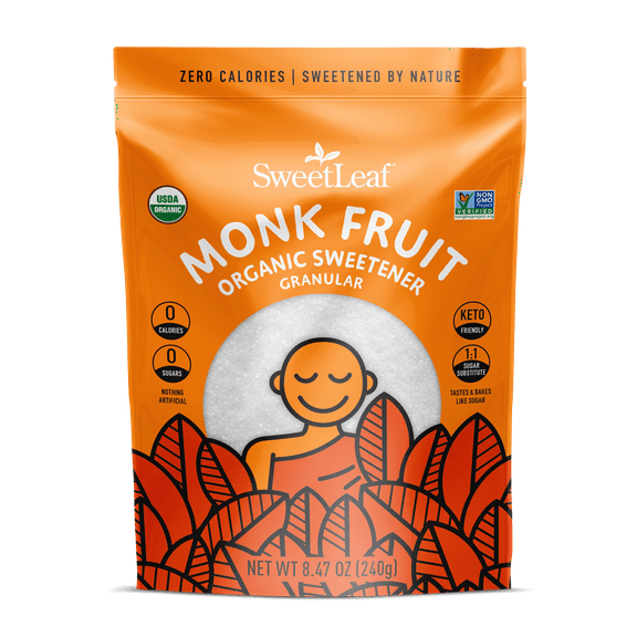 SweetLeaf - Monk Fruit Granular Organic Sweetener - 8.47 oz