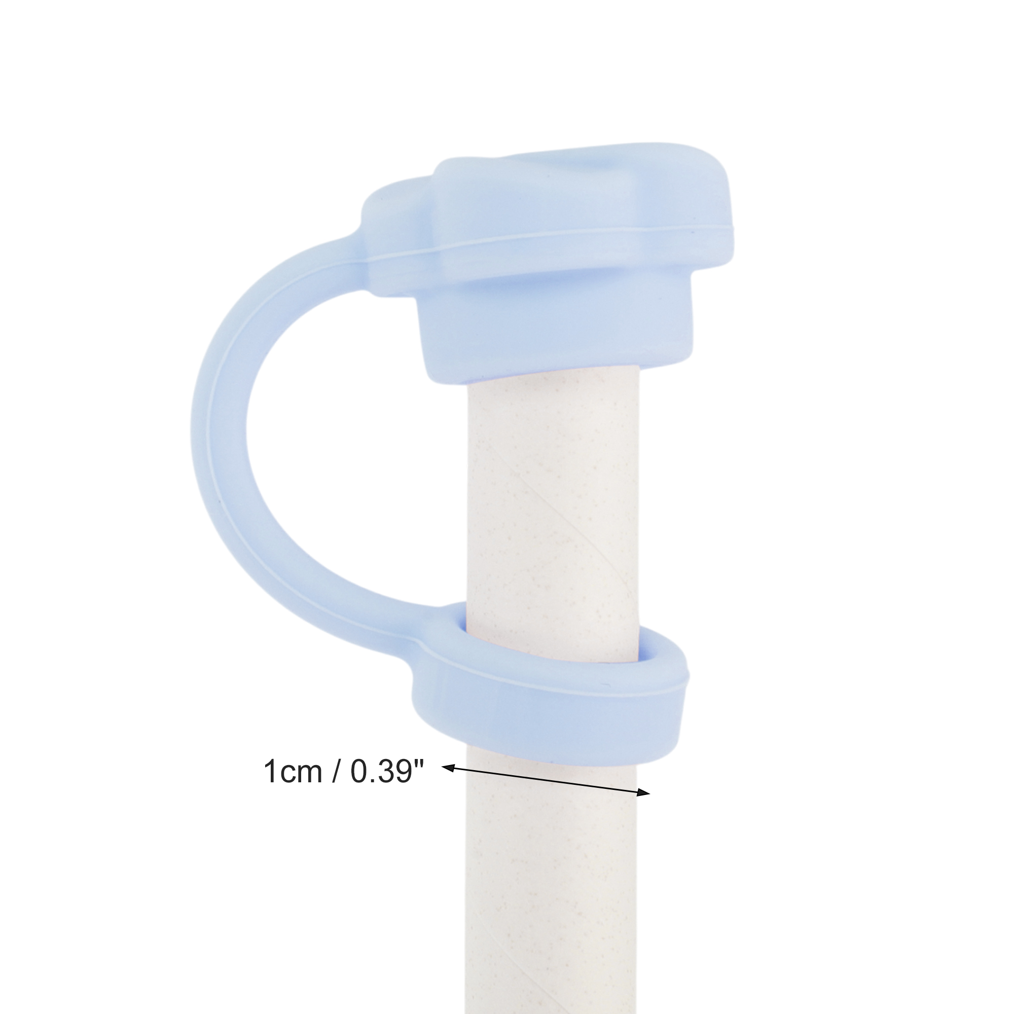 Unique Bargains Dust-Proof 30oz Straw Cover Set of 2 Light Blue