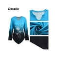 thumbnail image 2 of Gvmfive Womens Long Sleeve V Neck Dandelion Flowy T Shirt Casual Swing Tunic Top, 2 of 5
