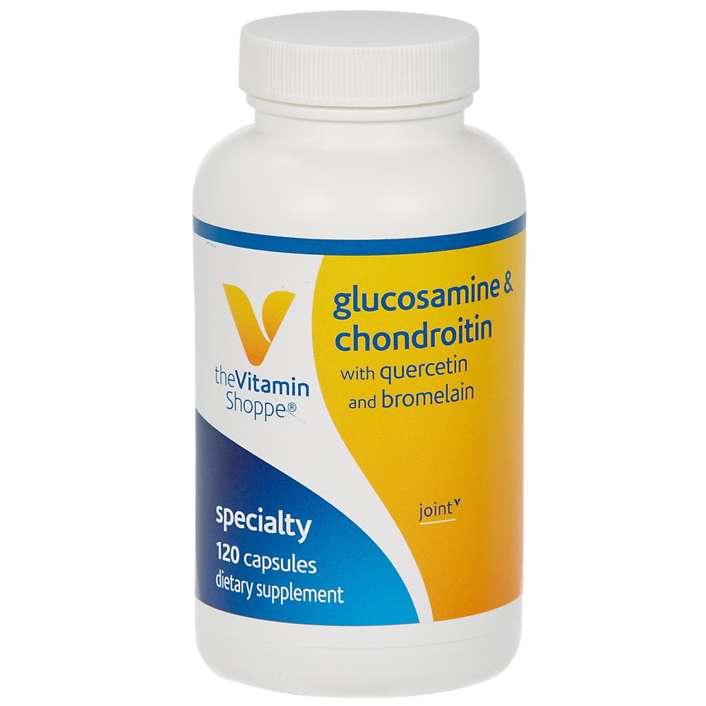The Vitamin Shoppe Glucoasmine Chondroitin with Quercetin Bromelain, Supports Joint Health Mobility (120 Capsules)