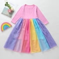 thumbnail image 6 of Maxcozy Kids Girl Maxi Dress Rainbow Long Sleeve Dresses 0-6 Years, 6 of 10