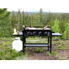 Blackstone 1554 Cooking 4 Burner Flat Top Gas Grill Propane Fuelled Restaurant Grade Professional Outdoor Griddle Station with Side Shelf, 36 Inches, Black