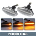 thumbnail image 4 of Pair LED Side Marker Turn Signal Light GJ6A-51-120E for Mazda Clear Lens Amber Light Sequential Flowing, 4 of 6
