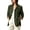 Olive Green, variant on Trendy Blazers for Women Suede Texture Long Sleeve Blazer Notched Lapel Single Button Jacket for Gping Out Olive Green 2XL