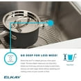 thumbnail image 6 of Elkay Lustertone Classic Stainless Steel, 35-1/4" x 20-1/2" x 9-7/8", Offset 40/60 Double Bowl Undermount Sink, 6 of 7