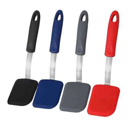 opvise Silicone Cookie Spatula Turner Mini Brownie Spatula Heat-Resistant No Scratch Small Silicone Spatula Non-stick Cookware