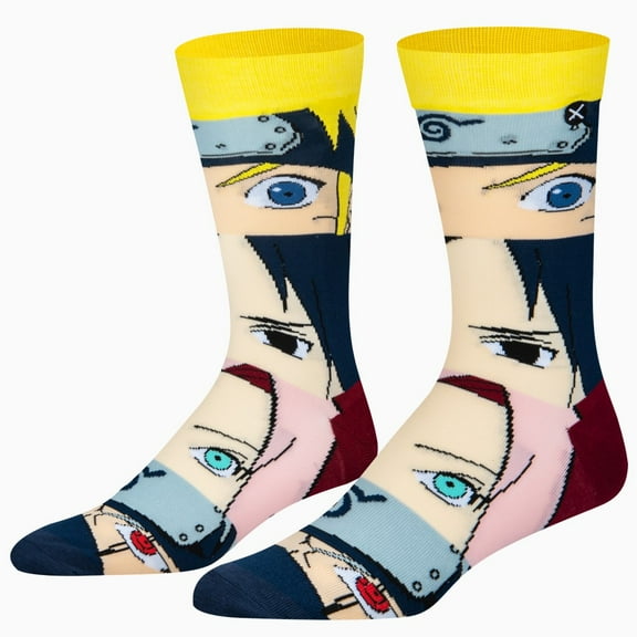 Odd Sox – Naruto Anime Crew Sock, Unisex Large Shinobi Character Design, Officially Licensed Graphic