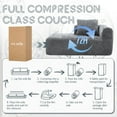 thumbnail image 5 of Villeston Modular Sectional Sofa, Chenille L-shaped Sofa with Chaise longue, Equipped with Side Pockets for Living Room,Gray, 5 of 8