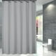 thumbnail image 1 of Cortina de ducha gris de tela lisa, gruesa y de poliéster, ideal para puertas y baños., 1 of 2