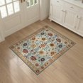 thumbnail image 3 of ODIKA 3'x5' Washable Area Rug Non-Slip, Flatweave, Easy Care Boho Southwestern Hallway Geometric Blooms Border Hallways Flower for Laundry Room, 3 of 7