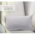 thumbnail image 2 of Nestl Velvet Throw Pillow Covers Solid Rectangle Soft Decorative Pillow Cover for Sofa, 12" x 20", Gray Lavender, Pack of 2, 2 of 8