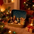 thumbnail image 2 of SLYNSHome Pocket Nativity Set Mini Christmas Nativity Scene Set in Box Little Handcrafted Christmas Easter Decor Gift, 2 of 6