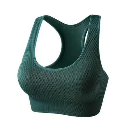 MSJUHEG Sports Bras For Women Bras For Women Sports Bra Women S Cross Back No Steel Ring Outdoor Indoor Running Yoga Bra Vest Top Blouse Removable Padded Bralette Green M