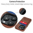 thumbnail image 5 of Dockem Card Case for iPhone 14 Pro with Built-in Metal Plate for Magnetic Mounting & 2 Pockets: Exec M2 (Brown), 5 of 10