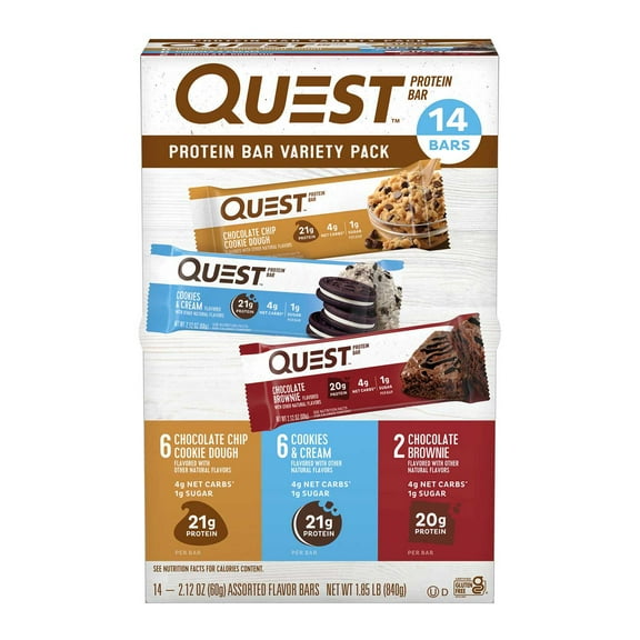 Quest Protein Bar Variety Pack, Gluten Free, 14 ct.