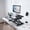 Black, variant on FitStand Black 30" Alcove Riser Height Adjustable Desk Converter U-Shape with Removable Keyboard Tray