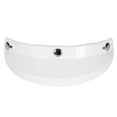 thumbnail image 1 of Mistaha Pare-Brise Style Rétro à Rabat pour Casques à Face Ouverte - Blanc, Anti-UV/antibuée, Conception Universelle à 3 Boutons-Pression, 1 of 6