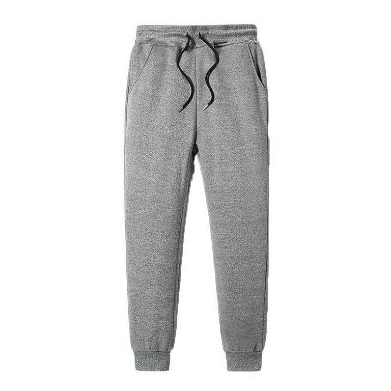 cllios Men's Fleece Sweatpants Sherpa Lined Sweatpants Winter Warm Pants  Lounge Athletic Drawstring Pants with Pockets 