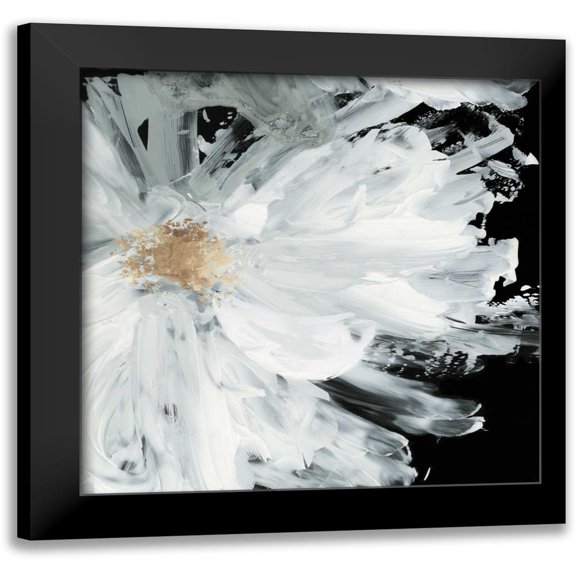Jensen, Asia 12x12 Black Modern Framed Museum Art Print Titled - Black Peony
