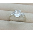thumbnail image 3 of White Topaz Engagement Ring - Three Stone Shine Jewelry Gift- Beautiful Topaz Rings - Gift for Love - 925 Sterling Silver Ring, 3 of 18