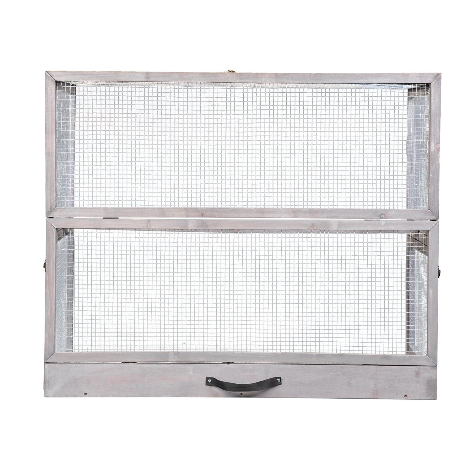 Pefilos 45" Outdoor Bunny Cage Folding Rabbit Hutch, Chicken Coop with Run, Wooden Poultry Hutch, Gray Pefilos 45" Outdoor Bunny Cage Folding Rabbit Hutch, Chicken Coop with Run, Wooden Poultry Hutch, Gray