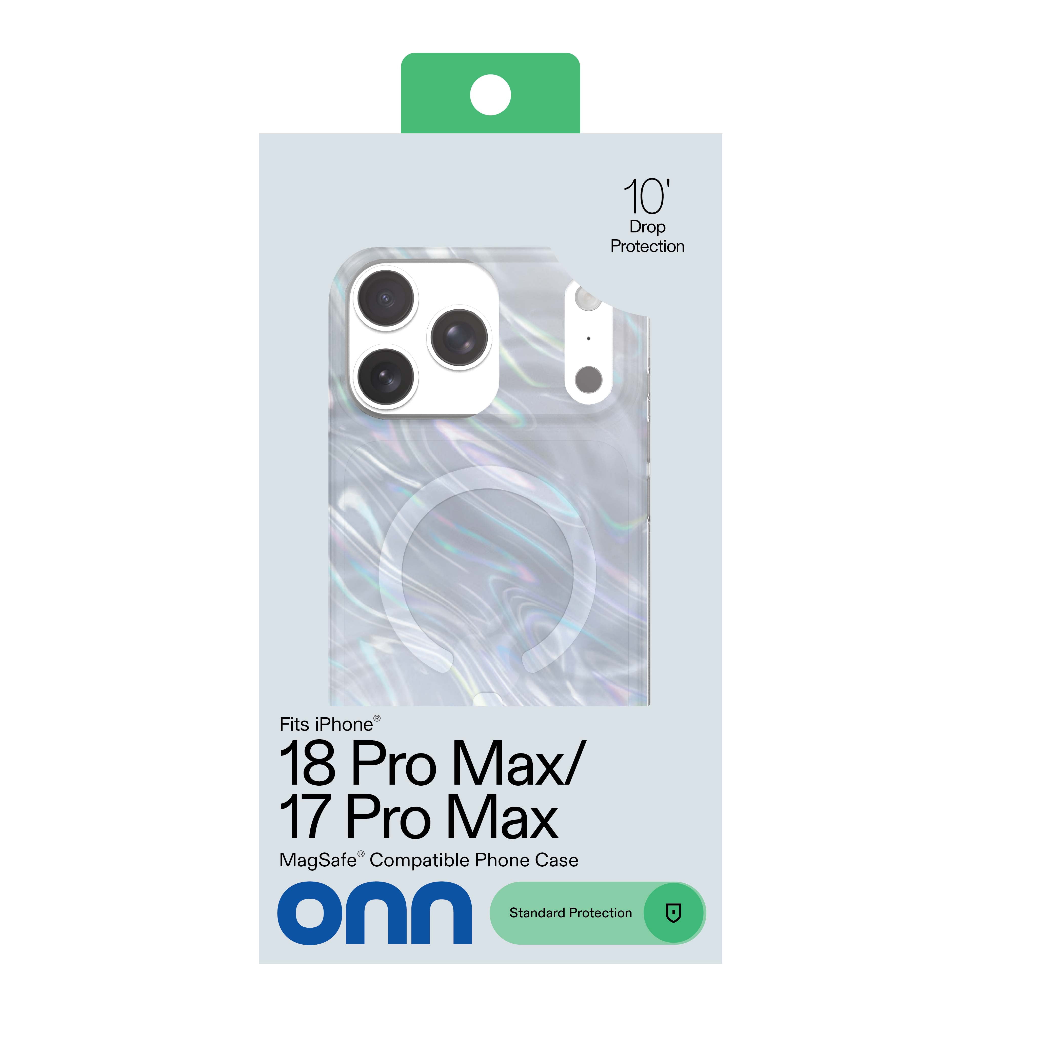 onn Phone Case for iPhone 18 Pro Max / 17 Pro Max, MagSafe Compatible - Pearlescent White
