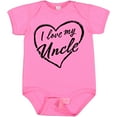 thumbnail image 3 of Inktastic I Love My Uncle in Black Chalk Heart Boys or Girls Baby Bodysuit, 3 of 5