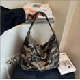 thumbnail image 4 of Sunyuer Camouflage Hobo Tote Bag for Women, Large Capacity Canvas Shoulder Bag, Adjustable Strap Multi‑Pocket Casual Crossbody Hobo Purse for Daily Travel Work, 4 of 8