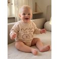 thumbnail image 4 of RUINIXCW Baby Romper, Long Sleeve Crew Neck Embroidery Letters Fall Casual Bodysuit, 4 of 6