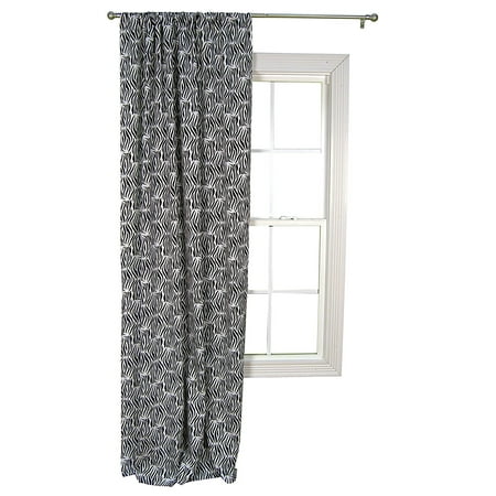 Window Drape Panel Black White Zebra Print Measures 42 X 82 By
