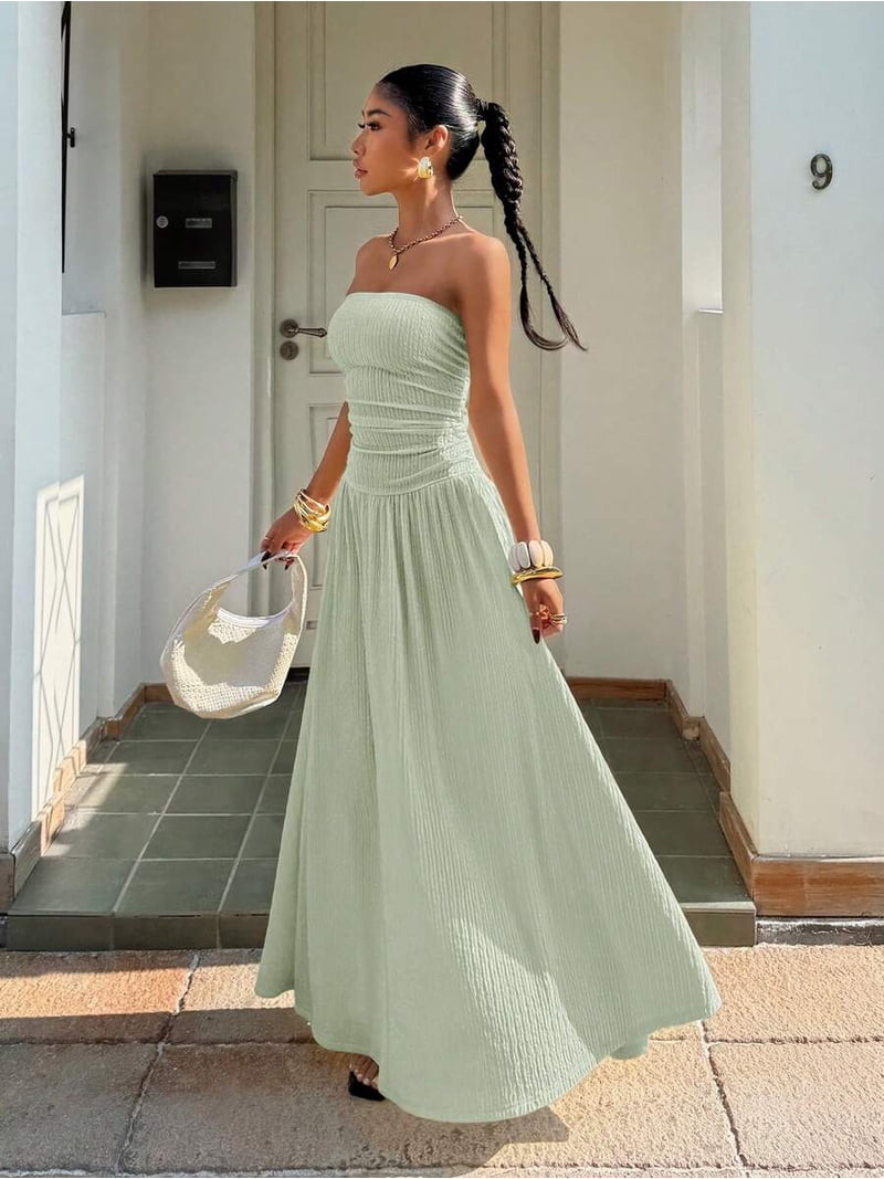 white maxi dress summer Women's Cotton Embroidered Eyelet LowStock:43446245163059 MICHELLE RHEE Flared Halter length skirt with a Size:Extra Small (6-8)