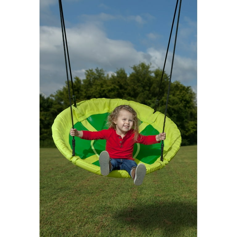 Creative Cedar Designs Kids Saucer Swing- Green - Walmart.com