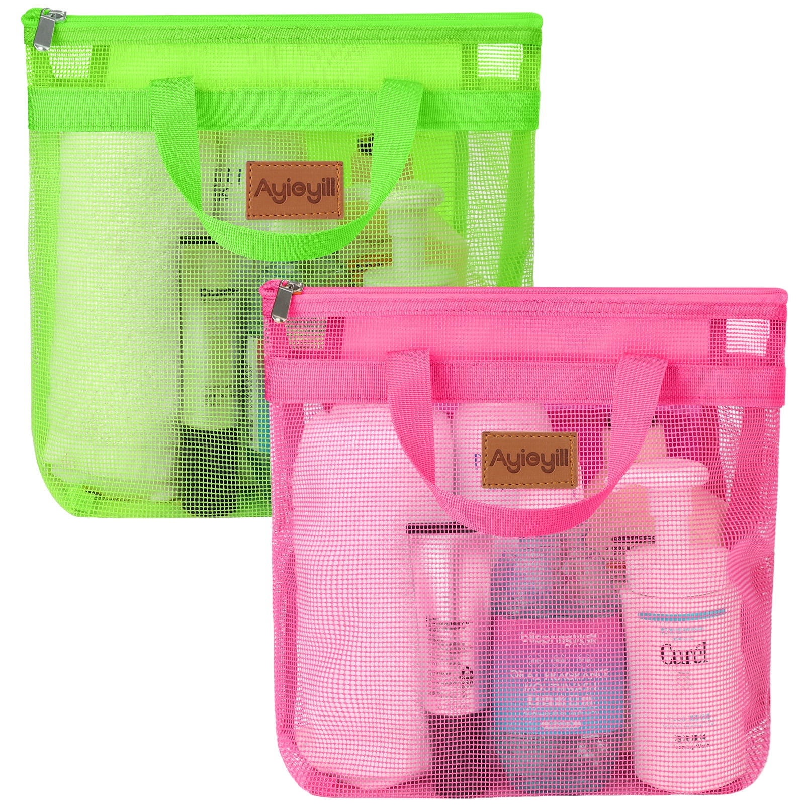 Ayieyill 2 Pcs Portable Mesh Shower Caddy for College Bag, Quick Dry