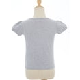 thumbnail image 3 of Zaldita Kids Girls Solid Color Basic T-shirts Cotton Round Neck Short Sleeve Blouse Tee Tops Grey 2-3, 3 of 7