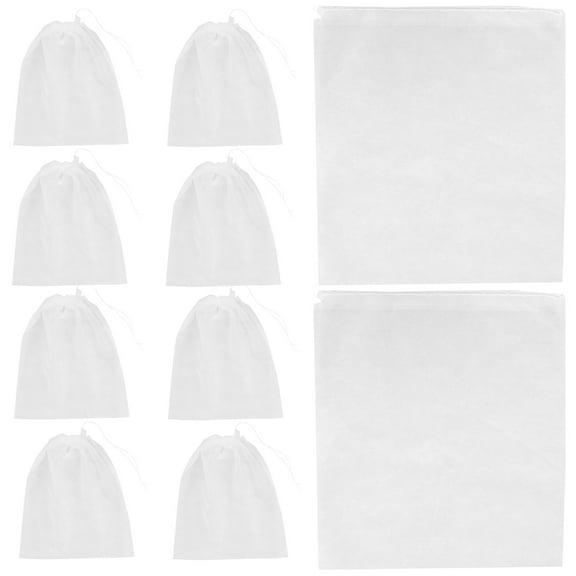 PAMINGONO 50Pcs White Shoe Storage Bags Drawstring Closure Reusable Travel Organizer