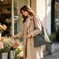 thumbnail image 3 of Women Trendy Polka Dot Single-Shoulder Bag, Large Capacity Speckle Print Fabric Tote with Inner Zipper Pouch, Daily Commute Storage Bag for Students and Travel, 15.74x9.44x0.39 Inches, 3 of 6