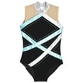 thumbnail image 3 of iiniim Kids Girls Athletic Dance Gymnastic Leotards One Piece Ballet Bodysuit Sleeveless Unitard Dance Wear Blue Green 16, 3 of 7