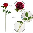 thumbnail image 2 of Rosas artificiales Jasion Velvet Silk, 12 unidades, para bodas y hogar, 2 of 8