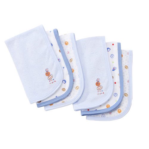 Gerber Terry Burp Cloth 6Pack, Blue