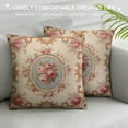 thumbnail image 3 of RUIYC Floral French Rug Print Throw Pillow Covers Cozy Square Throw Pillow Case Home Decoration for Bed Couch Sofa Living Room Cushion Cover, 3 of 5