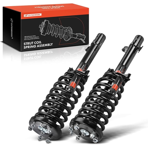 A-Premium Front Pair (2) Complete Strut and Coil Spring Assembly Compatible with Honda Accord 2008 2009 2010 2011 2012, Driver and Passenger Side