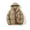 Khaki, variant on Winter Hooded Cotton-padded Coat, Unisex, Loose-fitting, Fleece-lined, Puff-patterned Cotton-padded Jacket, Couple's Coat Blue XXXL