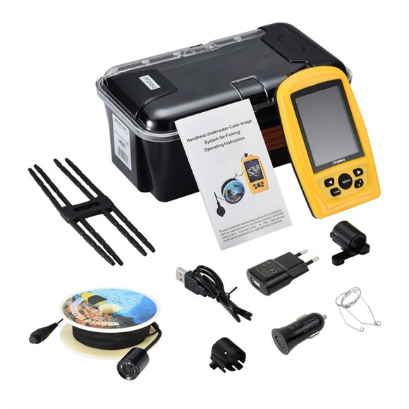 Underwater Fishing Finder Match With 3308-8 System CMD Sensor 3.5 Inch TFT RGB Waterproof Monitor Fish Sea 20M ,Easy to Use